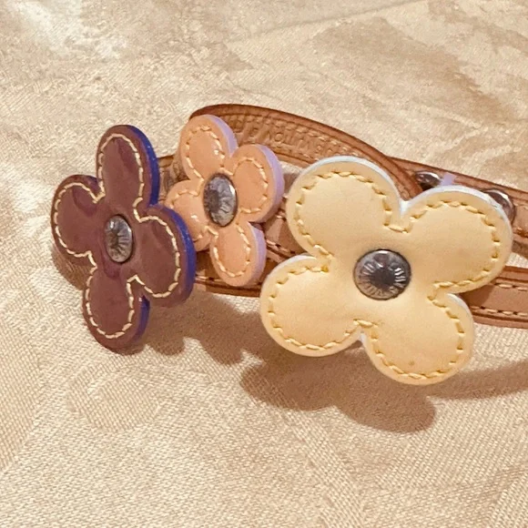 Authentic Louis Vuitton Tan Leather Double Strap Bracelet - Picture 11 of 14